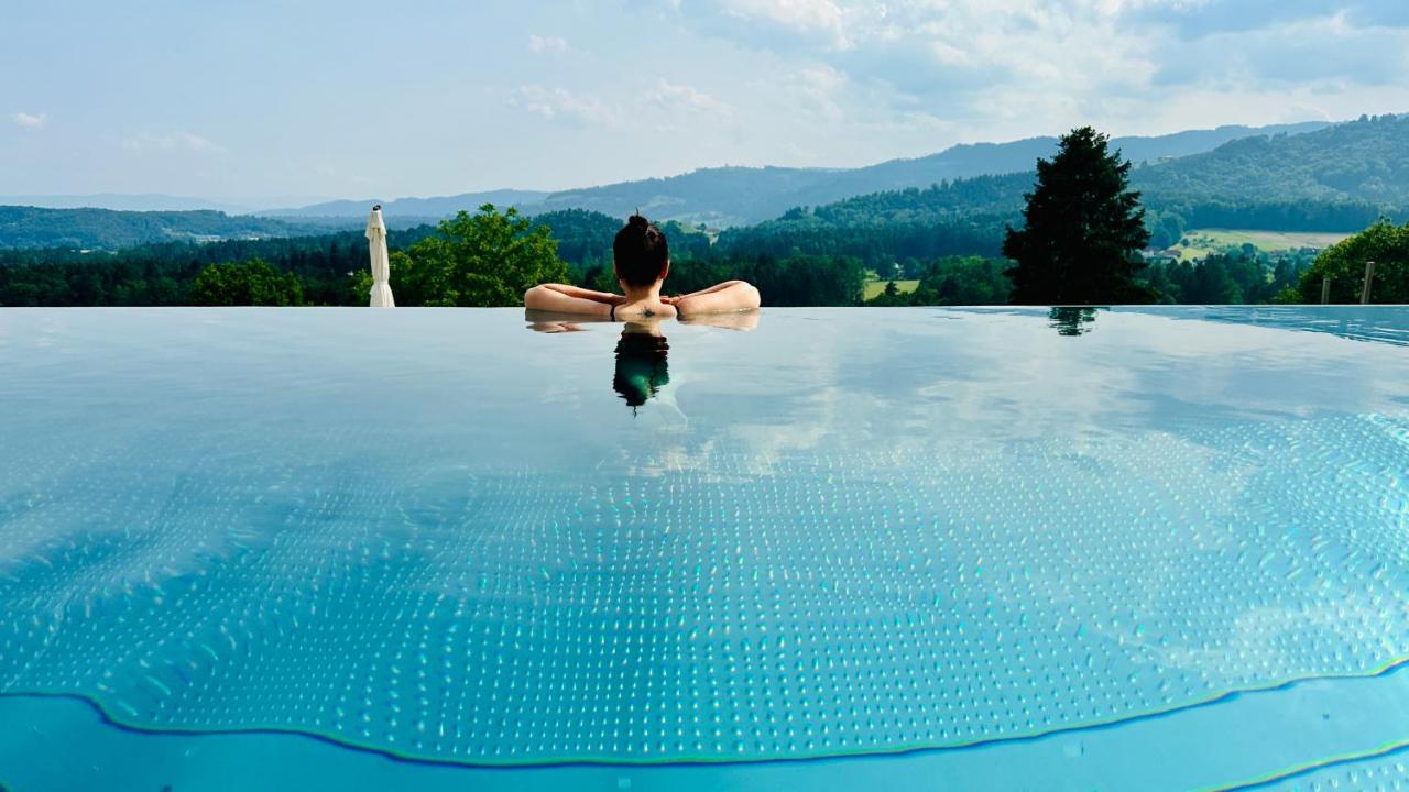 Am Wildbachberg - Luxus Ferienhaeuser Mit Infinitypool, Privatsauna Und Weinkeller Deutschlandsbergi járás Kültér fotó