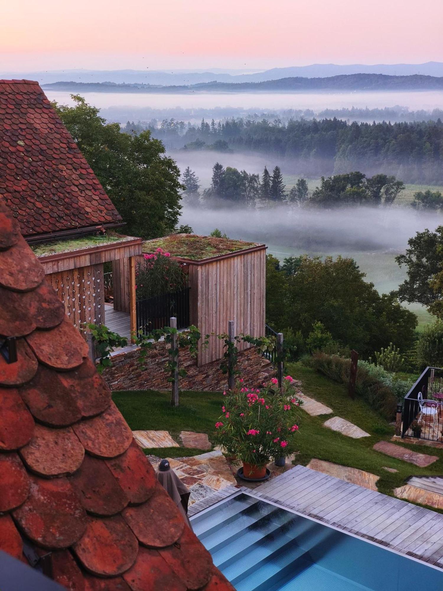 Am Wildbachberg - Luxus Ferienhaeuser Mit Infinitypool, Privatsauna Und Weinkeller Deutschlandsbergi járás Kültér fotó
