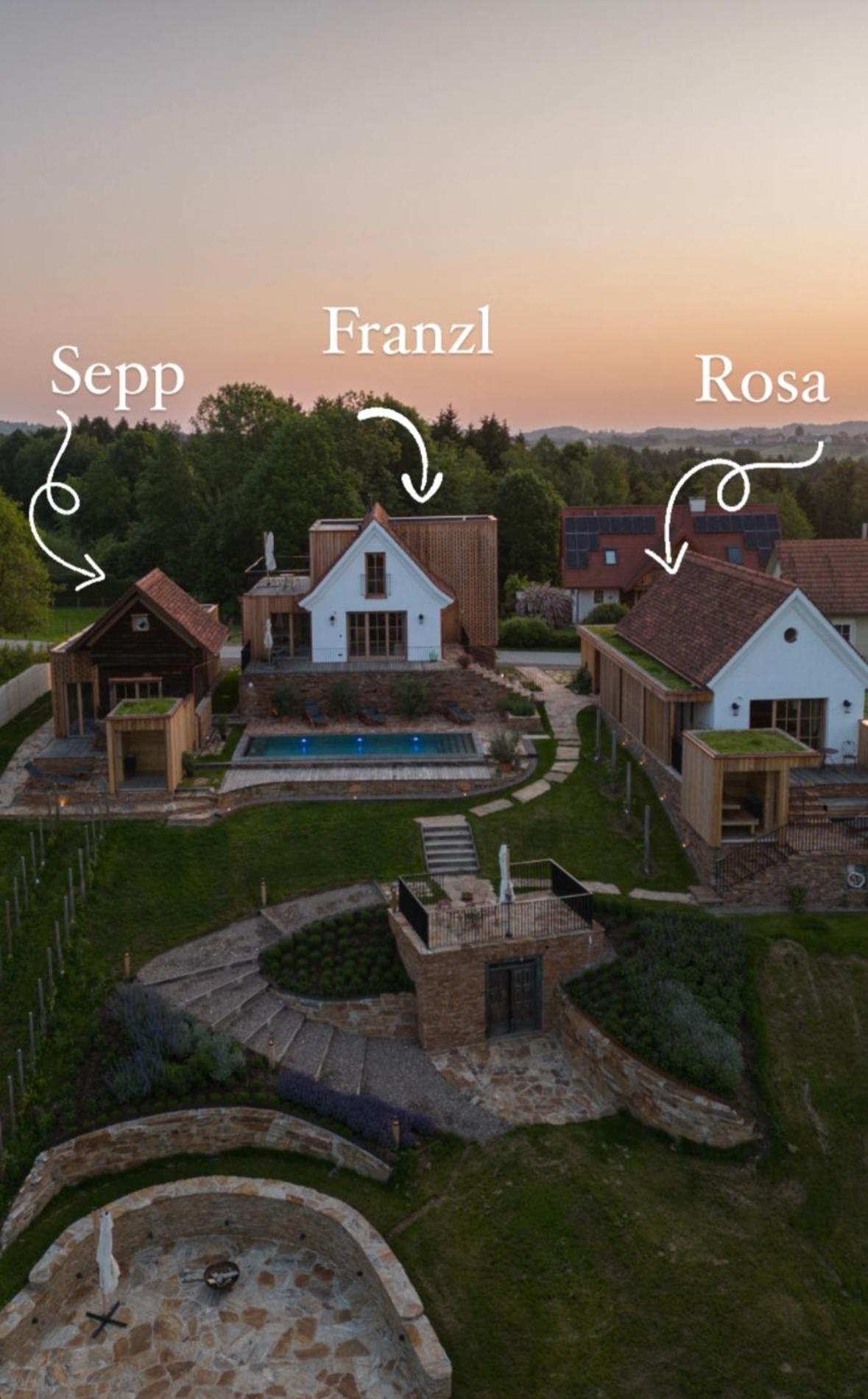 Am Wildbachberg - Luxus Ferienhaeuser Mit Infinitypool, Privatsauna Und Weinkeller Deutschlandsbergi járás Kültér fotó